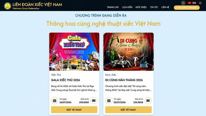 Sẽ có một danh mục chương trình để người xem tự chọn lựa