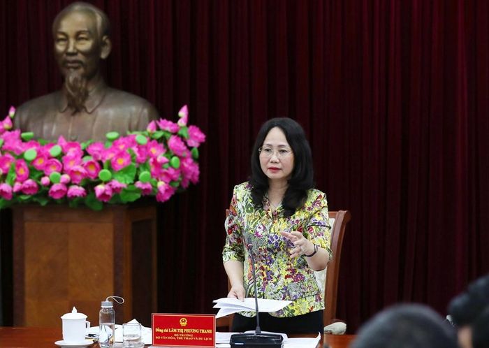 Bộ trưởng Bộ VHTTDL Lâm Thị Phương Thanh chủ trì cuộc họp nghe báo cáo về công tác xây dựng pháp luật năm 2026 của Bộ VHTTDL