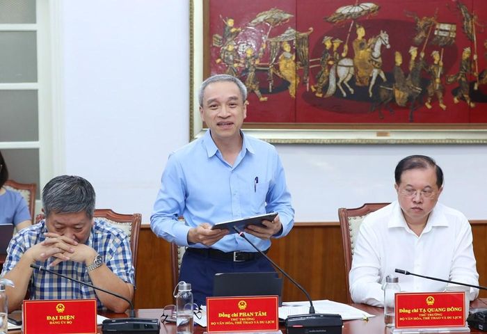Thứ trưởng Phan Tâm phát biểu