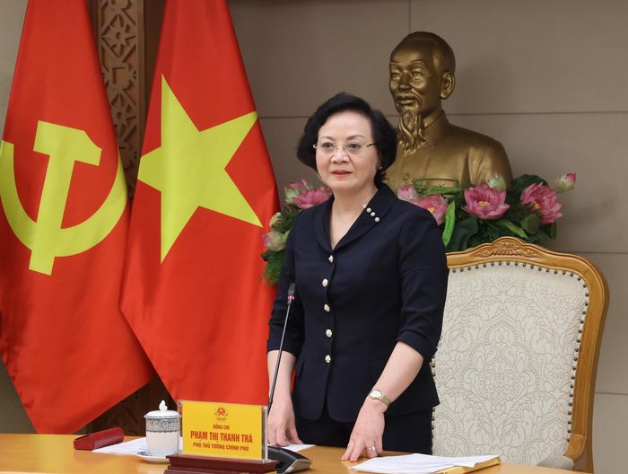 Phó Thủ tướng Phạm Thị Thanh Trà phát biểu chỉ đạo. Ảnh: Lâm Khánh - TTXVN