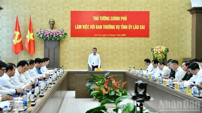  Quang cảnh cuộc làm việc. (Ảnh: Thanh Giang) 