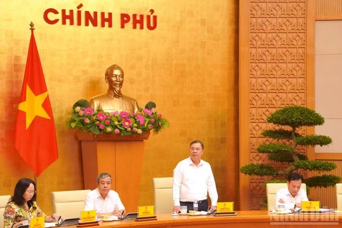 Đồng chí Phạm Gia Túc phát biểu kết luận tại hội nghị. (Ảnh: HẢI ĐĂNG)