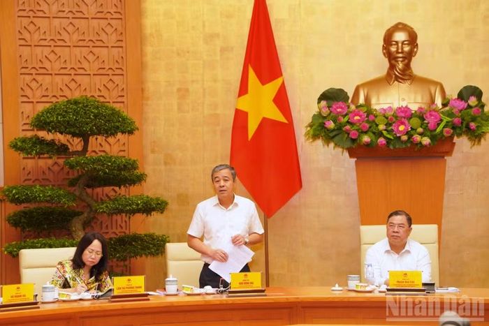 Đồng chí Ngô Đông Hải phát biểu tại hội nghị. (Ảnh: HẢI ĐĂNG)