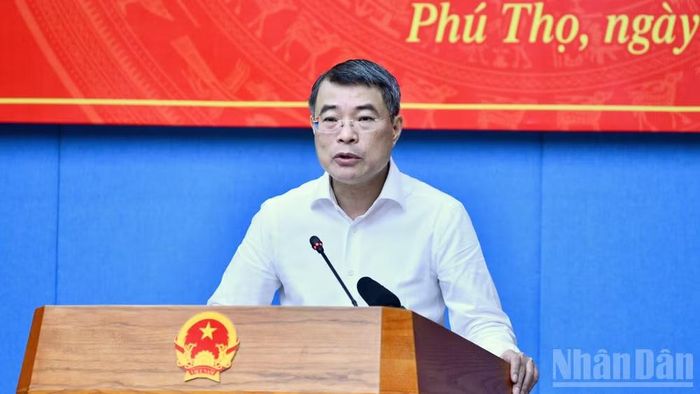  Thủ tướng Chính phủ Lê Minh Hưng kết luận cuộc làm việc với Ban Thường vụ Tỉnh ủy Phú Thọ. (Ảnh: THANH GIANG) 