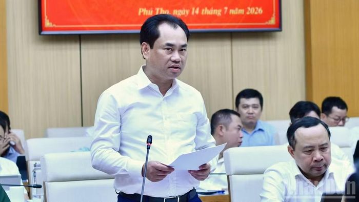  Bộ trưởng Nông nghiệp và Môi trường Trịnh Việt Hùng phát biểu ý kiến tại cuộc làm việc. (Ảnh: THANH GIANG) 