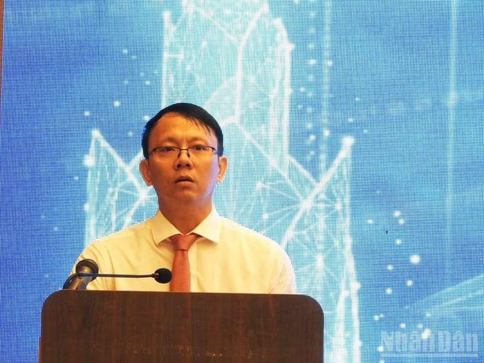 Phó Chủ tịch Ủy ban nhân dân tỉnh Khánh Hòa Nguyễn Thanh Hà phát biểu tại hội nghị.