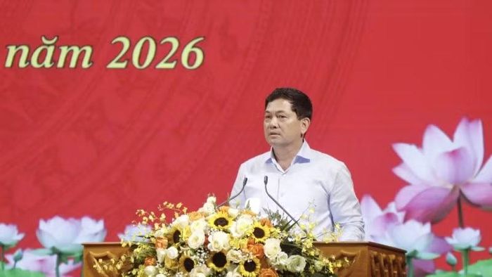 Đồng chí Nguyễn Hồng Thái, Bí thư Tỉnh ủy Bắc Ninh phát biểu chỉ đạo.