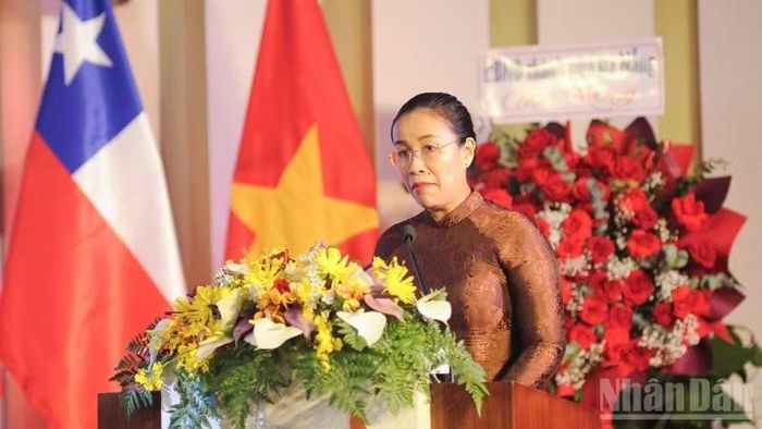 Phó Chủ tịch Ủy ban nhân dân thành phố Đà Nẵng Nguyễn Thị Anh Thi phát biểu.