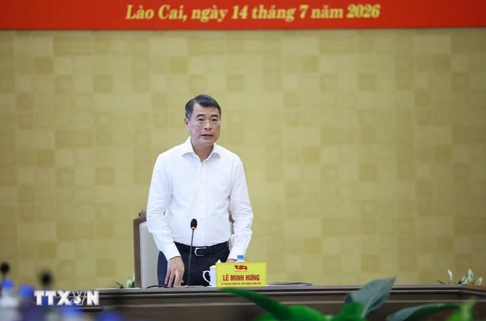 Thủ tướng Lê Minh Hưng phát biểu tại buổi làm việc.