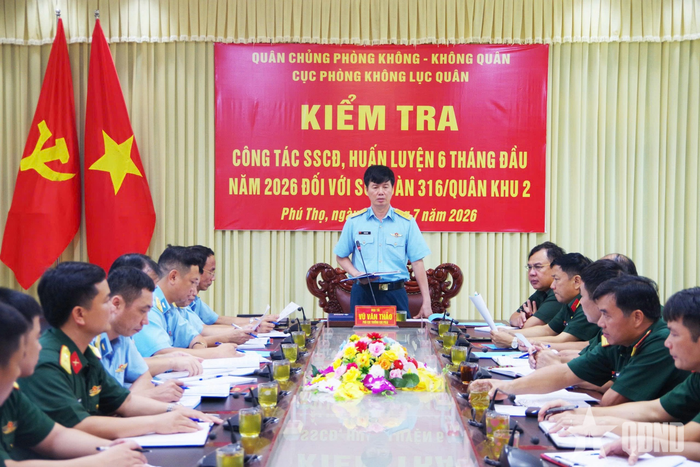 Đại tá Vũ Văn Thảo, Phó cục trưởng Cục Phòng không lục quân kết luận kiểm tra.