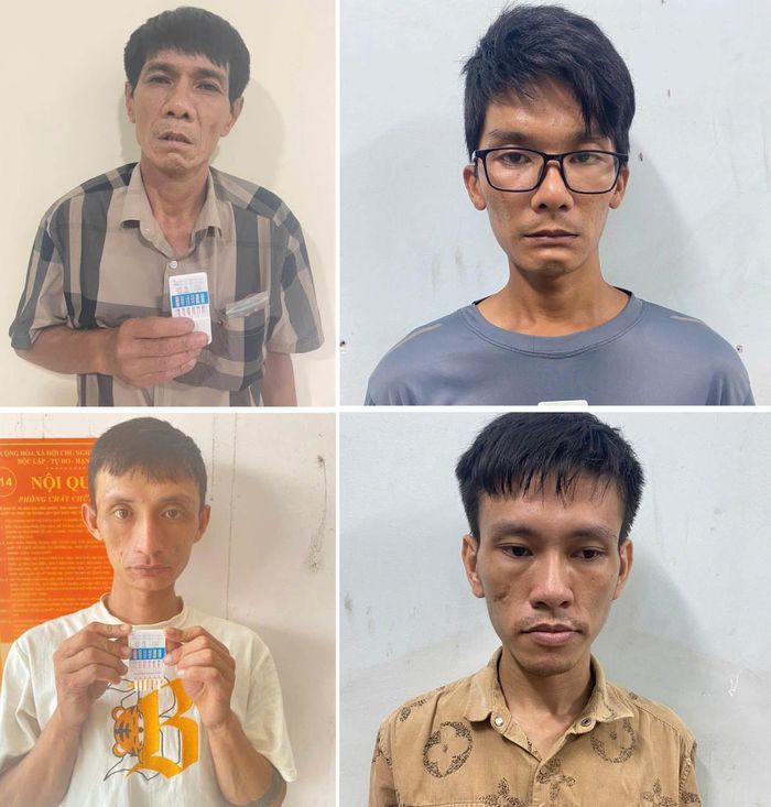 Các đối tượng mua bán, tổ chức sử dụng trái phép ma túy bị bắt giữ.