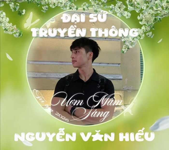 Hiếu trở thành đại sứ truyền thông cho sự kiện của một CLB tại HANU.