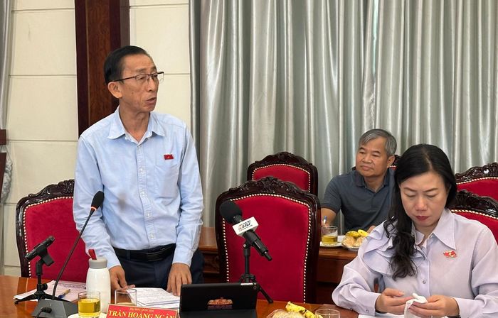 PGS-TS Trần Hoàng Ngân, đại biểu Quốc hội phát biểu tại hội nghị. Ảnh: THANH HIỀN