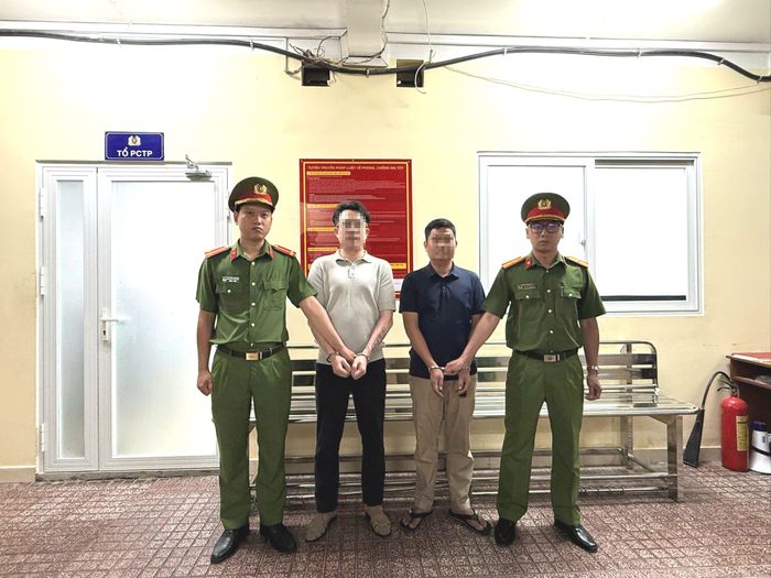 Các bị can tại cơ quan công an