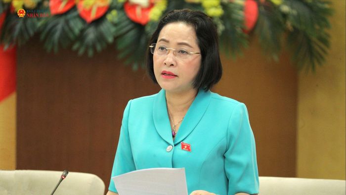  Phó Chủ tịch Quốc hội Nguyễn Thị Thanh điều hành phiên thảo luận 
