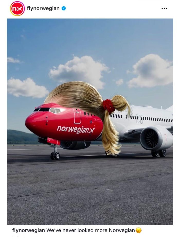 (Ảnh: @flynorwegian/Instagram)