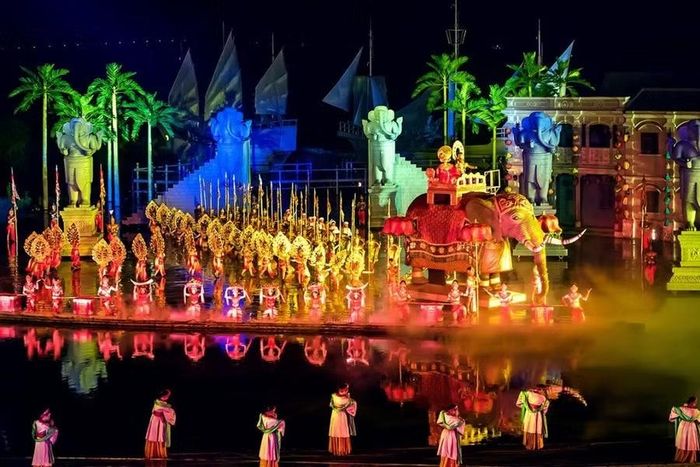 Một cảnh trong show diễn 'Ký ức Hội An'. Ảnh: hoianimpressionvn.