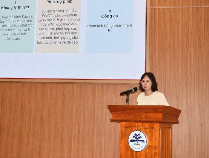 Đại diện nhóm soạn thảo thông tin về Báo cáo quốc gia SEA-PLM chu kỳ 2024.
