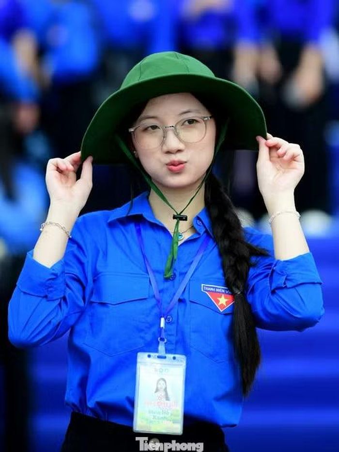 Lê Thị Như Quỳnh tại lễ ra quân. Ảnh: Xuân Tùng