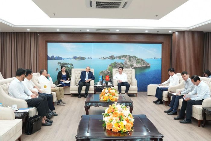 Toàn cảnh buổi làm việc giữa TKV và Đại sứ quán Cộng hòa Kazakhstan tại Việt Nam.