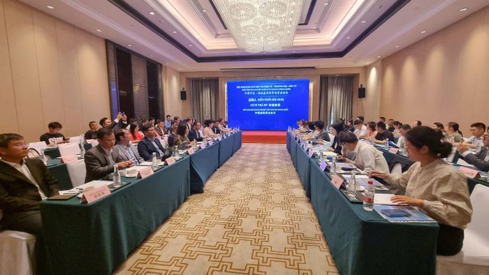 Quang cảnh Hội nghị giao lưu hợp tác kinh tế - thương mại - đầu tư giữa tỉnh Gia Lai và TP Tô Châu. Ảnh: P.Anh