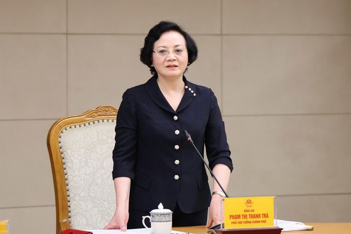 Phó Thủ tướng Phạm Thị Thanh Trà phát biểu tại cuộc họp. Ảnh: VGP