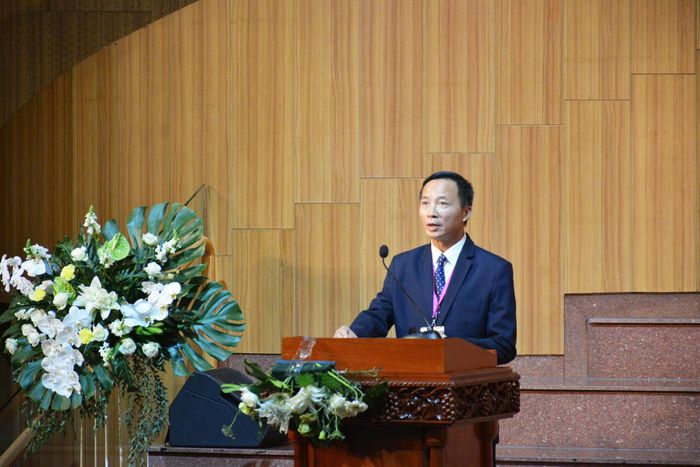 Trưởng ban Ban Tôn giáo Chính phủ Vũ Hoài Bắc phát biểu chúc mừng Đại hội
