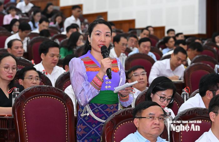 Đại biểu Mong Thị Yến nêu câu hỏi tại phiên chất vấn. Ảnh: Thành Cường