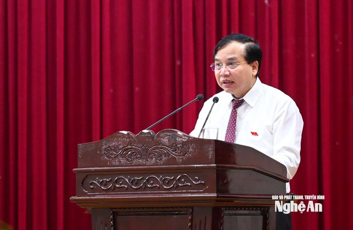 Phó Chủ tịch HĐND tỉnh Nguyễn Như Khôi kết luận nội dung phiên chất vấn. Ảnh: Thành Cường