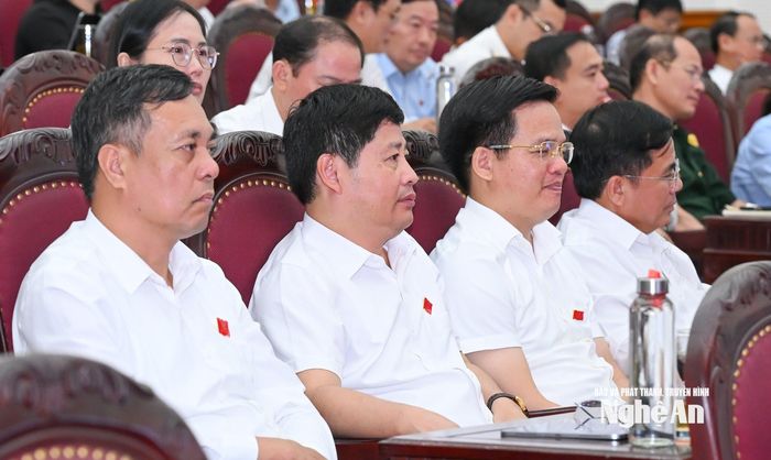 Các đại biểu HĐND tỉnh tham dự kỳ họp. Ảnh: Thành Cường