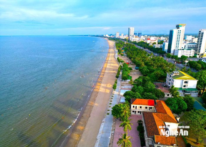 Bãi biển Cửa Lò. Ảnh tư liệu