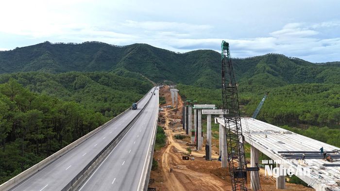Nhà thầu đã lao dầm được 3/29 nhịp cầu Thần Vũ. Ảnh: Nguyễn Toàn