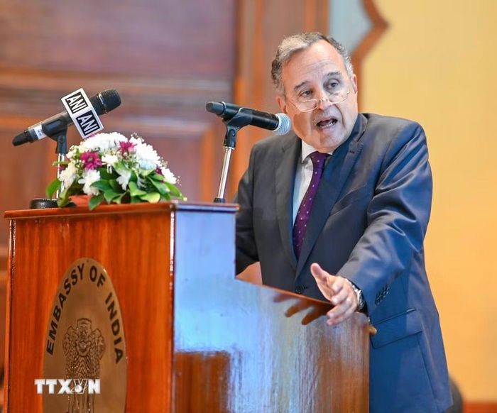 Tổng Thư ký Liên đoàn Arập (AL) Nabil Fahmy tại một sự kiện ngày 4/6/2025. (Ảnh: ANI/TTXVN)