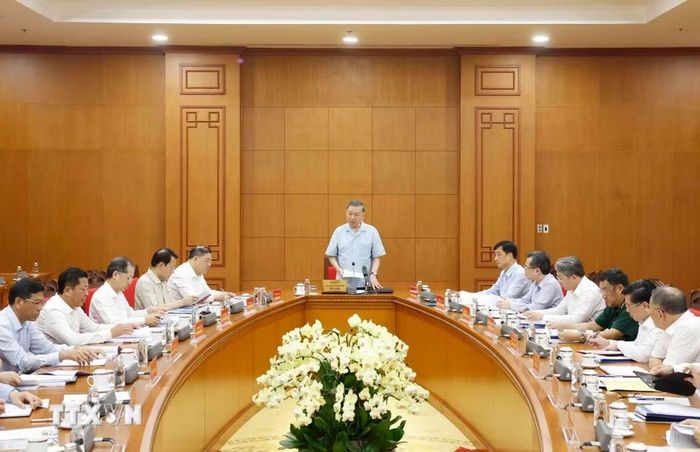 Tổng Bí thư, Chủ tịch nước Tô Lâm phát biểu chỉ đạo. (Ảnh: Thống Nhất/TTXVN)