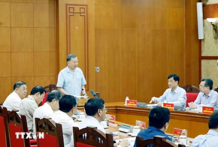 Tổng Bí thư, Chủ tịch nước Tô Lâm phát biểu chỉ đạo. (Ảnh: Thống Nhất/TTXVN)