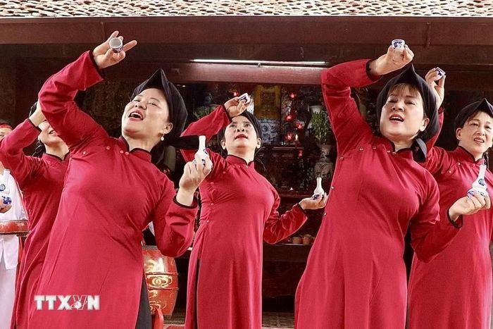 Tỉnh chủ trương phối hợp với Hà Nội tổ chức các chương trình quảng bá Hát Xoan Phú Thọ. (Ảnh: Phương Thảo/TTXVN phát)