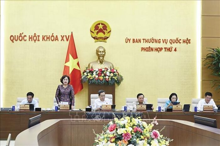 Phó Chủ tịch Quốc hội Nguyễn Thị Hồng phát biểu. Ảnh: Doãn Tấn/TTXVN