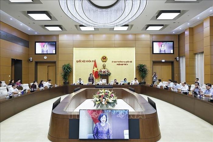 Phó Chủ tịch Quốc hội Nguyễn Thị Hồng phát biểu. Ảnh: Doãn Tấn/TTXVN
