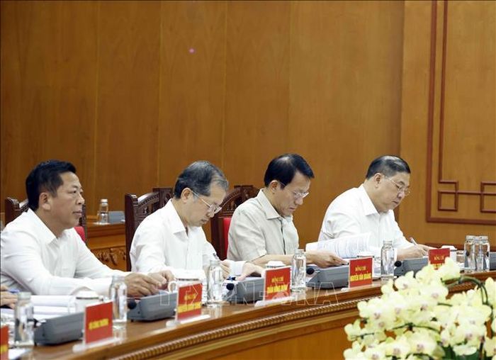 Các đại biểu tham dự cuộc làm việc. Ảnh: Thống Nhất/TTXVN