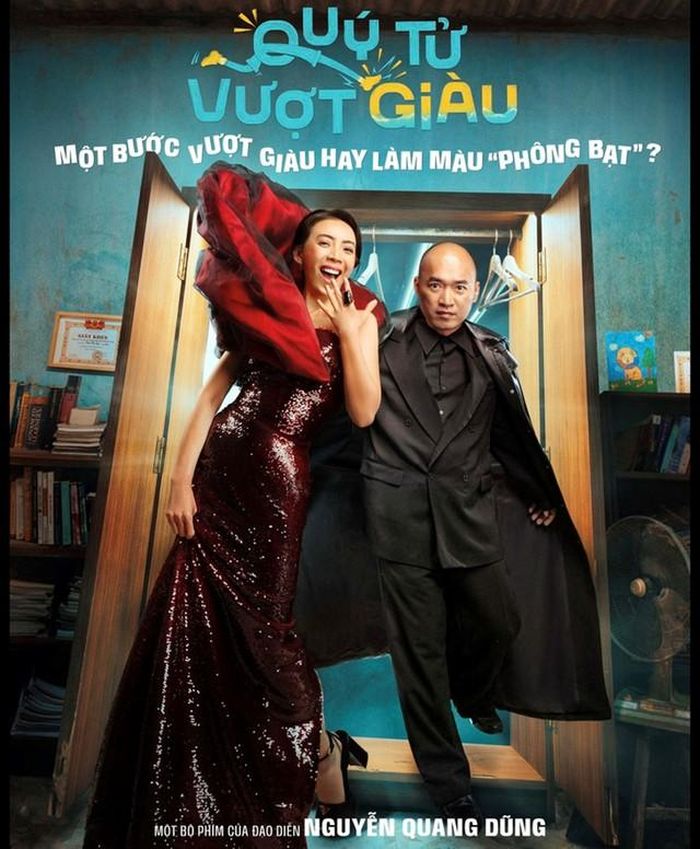 Thu Trang - Tiến Luật lên đồ lộng lẫy giữa không gian kỳ lạ. Ảnh: NSX.