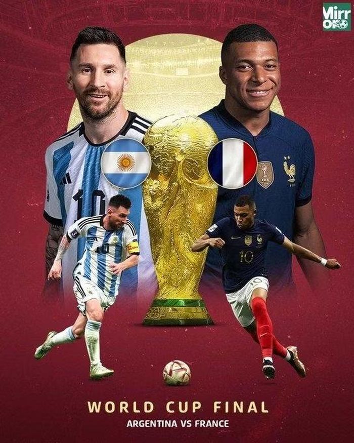 Nhiều người dự đoán Pháp sẽ gặp Argentina. tái diễn trận chung kết World Cup 2022. Ảnh: Mirro.