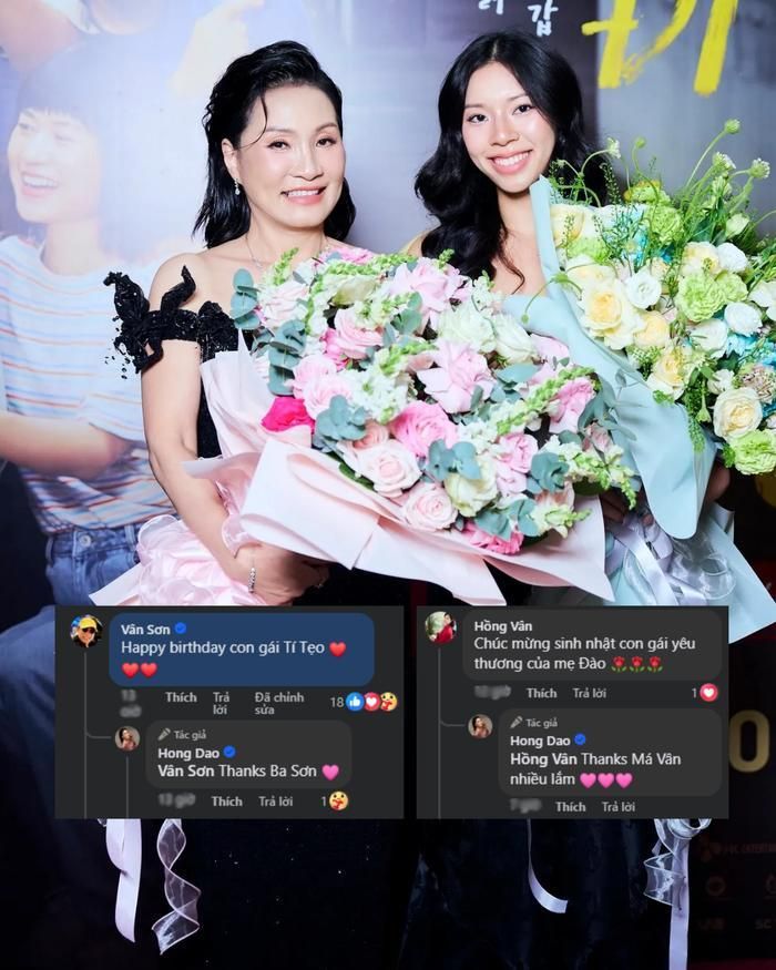 Bài đăng của Hồng Đào nhận về nhiều lời chúc từ đồng nghiệp, trong đó có nghệ sĩ Hồng Vân và Vân Sơn. (Ảnh: Hong Dao)