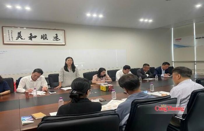 Bà Trần Thị Tuyết Hương, Phó Chủ tịch HĐND tỉnh Hưng Yên giới thiệu về môi trường đầu tư. Nguồn ảnh: Cục Xúc tiến thương mại