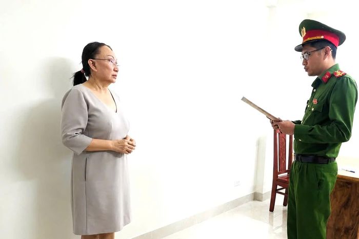 Đối tượng Lê Thị Ngọc Mỹ (chủ tiệm vàng Kim Lý). Ảnh: conganthanhhoa.gov.vn
