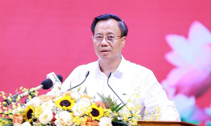 Đồng chí Đinh Đức Cảnh, Chủ nhiệm Ủy ban Kiểm tra Tỉnh ủy phát biểu tiếp thu ý kiến chỉ đạo.