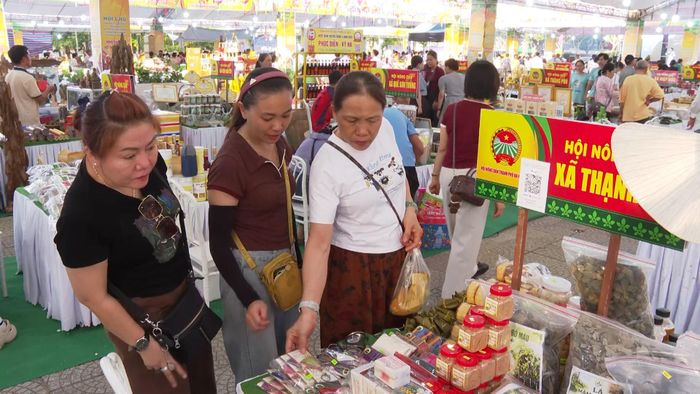 Người dân tham quan, mua sắm tại hội chợ. Ảnh: LAM KHUÊ