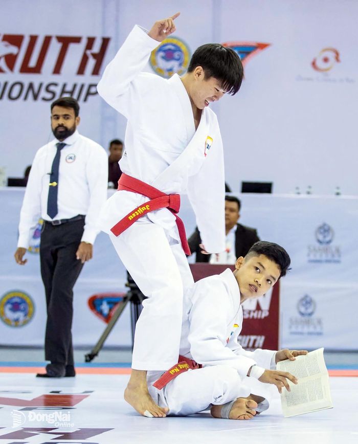 Các vận động viên đội tuyển Jujitsu Việt Nam thi đấu tại Giải vô địch và vô địch trẻ Jujitsu châu Á 2026 ở Kazakhstan. Ảnh: ĐVCC