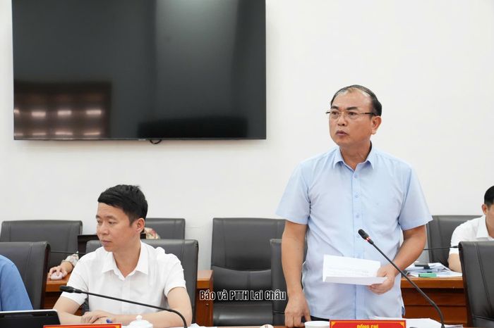 Đồng chí Nguyễn Sỹ Cảnh - Phó Chủ tịch UBND tỉnh phát biểu tại phiên họp.