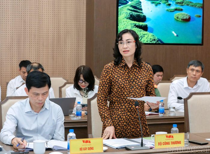 Lãnh đạo các bộ, ngành Trung ương phát biểu, tham gia ý kiến tại buổi làm việc giữa Đoàn công tác Chính phủ và tỉnh Lào Cai.