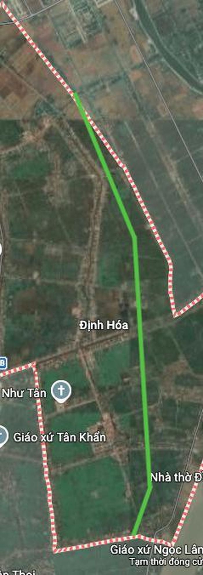Hình ảnh thực địa trên Google vệ tinh.